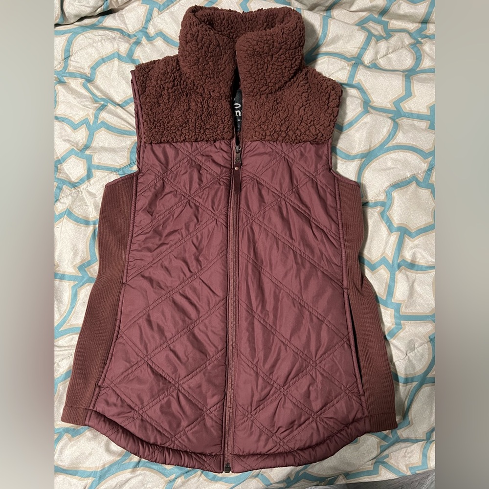 Prana Brown Quilted Vest